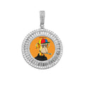 TOPGRILLZ New Iced Baguette Custom Photo NFT Necklace For Digital art and Cryptoart Couple Pendant Hip Hop Personalized Jewelry